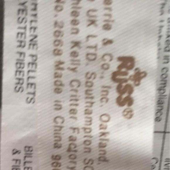 Russ Berrie Bear with backpack shelf sitter - Picture 6 of 6